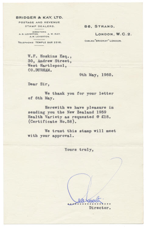 Bridger & Kay Letter