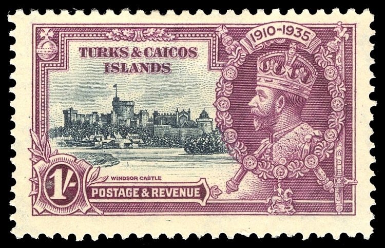 TURKS & CAICOS ISLANDS, KGV, SG. 190k