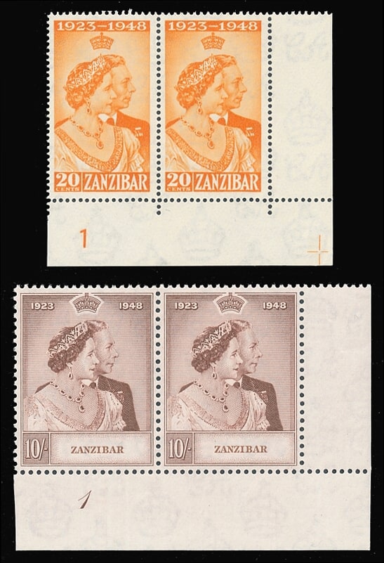 ZANZIBAR, KGVI, SG. 333-334