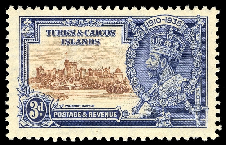 TURKS & CAICOS ISLANDS, KGV, SG. 188k